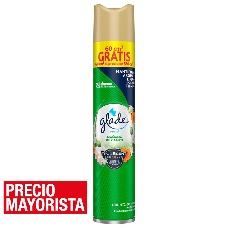 GLADE - Desodorante ambiental aerosol Mañana campo 420 ml