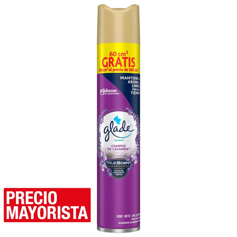 GLADE - Desodorante ambiental aerosol Campos lavanda 420 ml