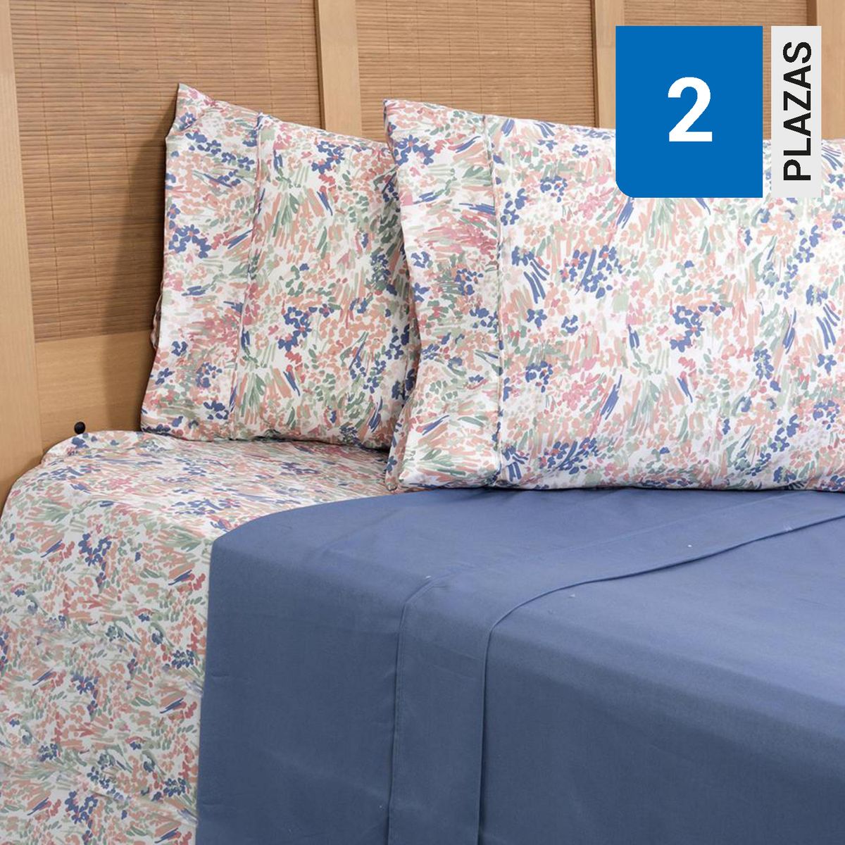 MASHINI - Juego de Sábanas Rabat 2 plazas Multicolor