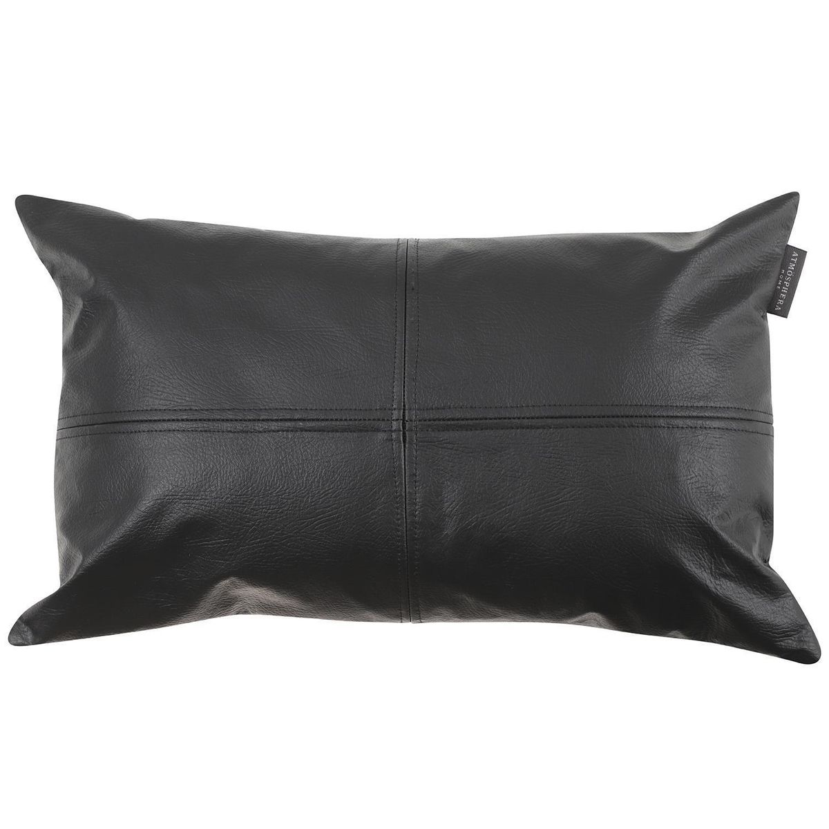 ATMOSPHERA HOME - Cojín Decorativo Cuero Negro 50x30 cm