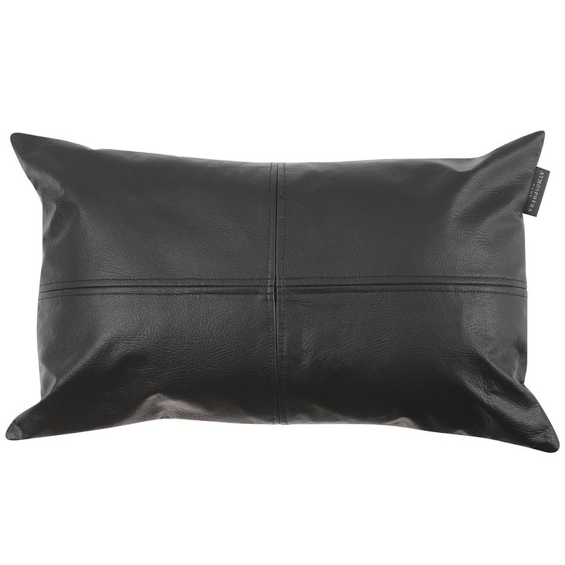 ATMOSPHERA HOME - Cojín Decorativo Cuero 50x30 cm Negro
