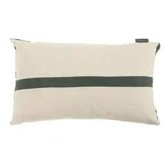 ATMOSPHERA HOME - Cojín Decorativo Lino Franja Romero Crudo Con Verde 50x35 cm