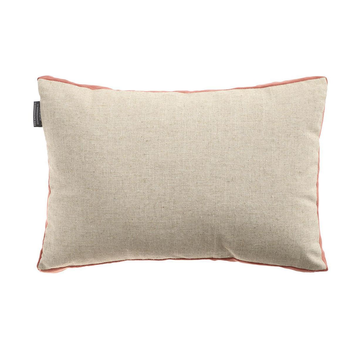 ATMOSPHERA HOME - Cojín Decorativo Lino Borde Crudo Con Canela 50x35 cm