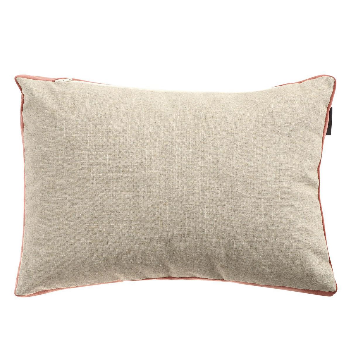 ATMOSPHERA HOME - Cojín Decorativo Lino Borde Crudo Con Canela 50x35 cm