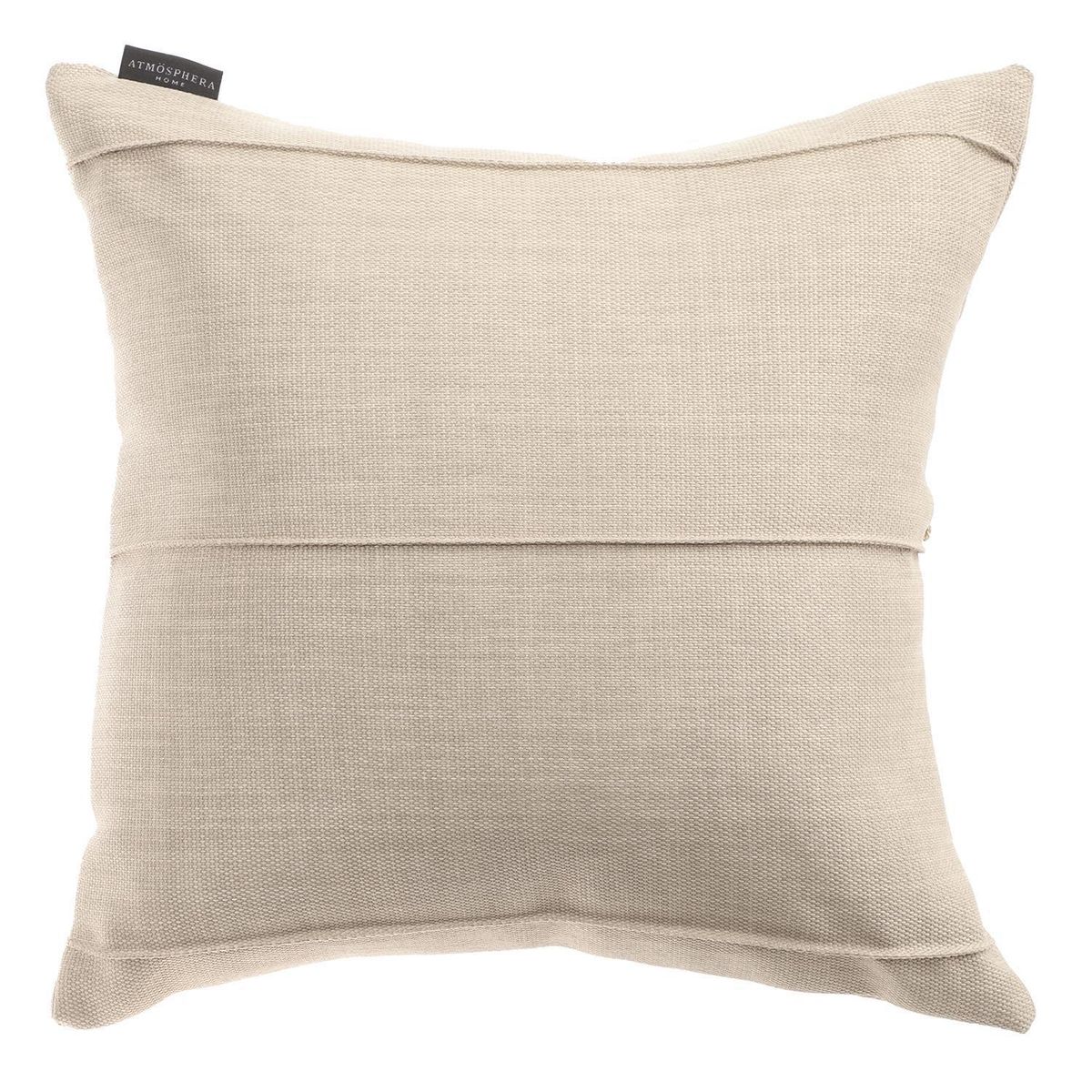 ATMOSPHERA HOME - Cojín Decorativo Lino Alforza Crudo Con Beige 45x45 cm