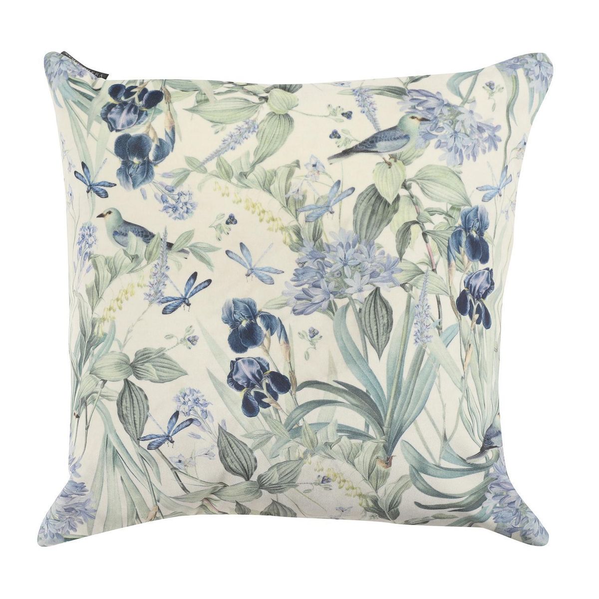 ATMOSPHERA HOME - Cojín Decorativo Flora Blue Crudo y Azul 45x45 cm