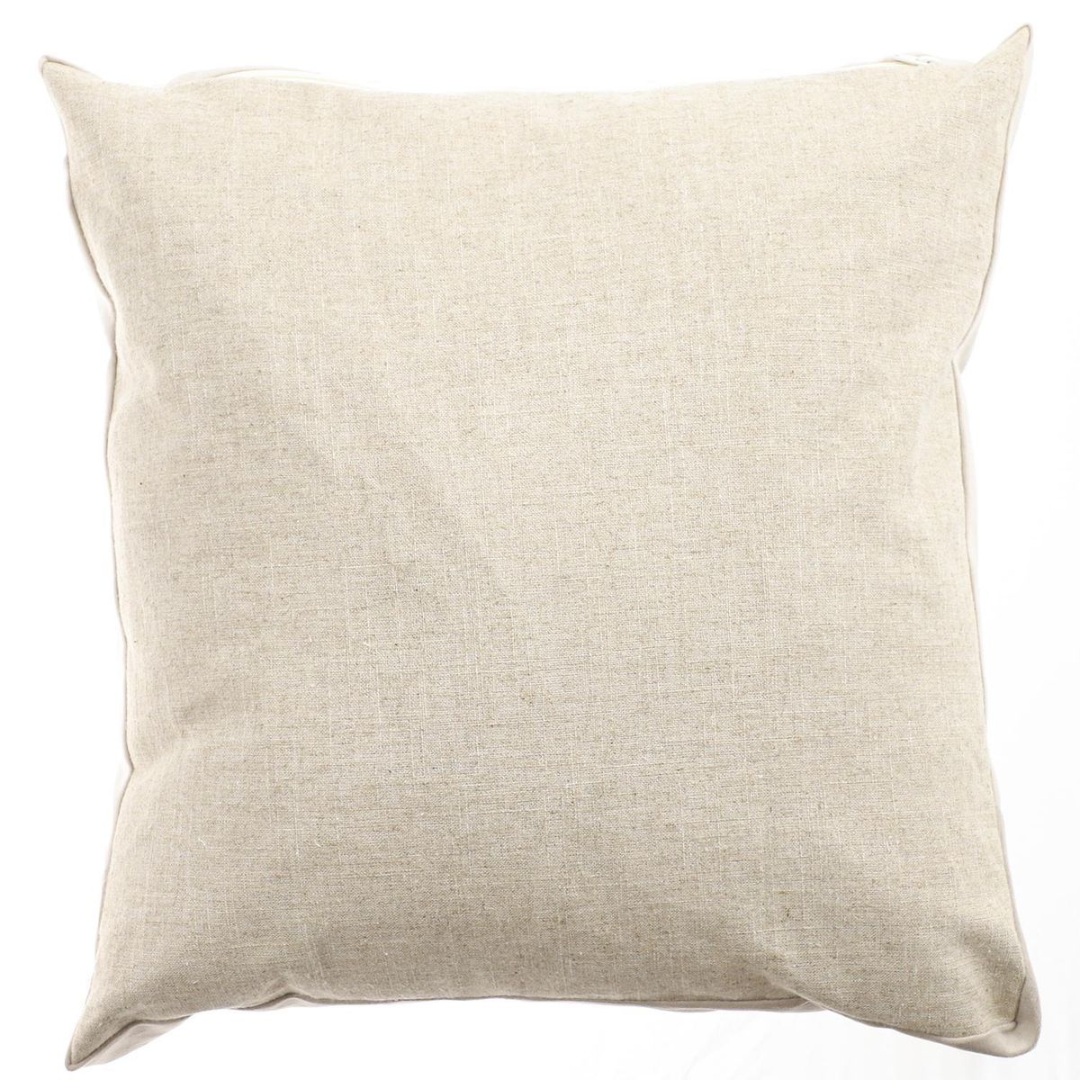 ATMOSPHERA HOME - Cojín Decorativo Lino Borde Crudo Con Beige 55x55 cm