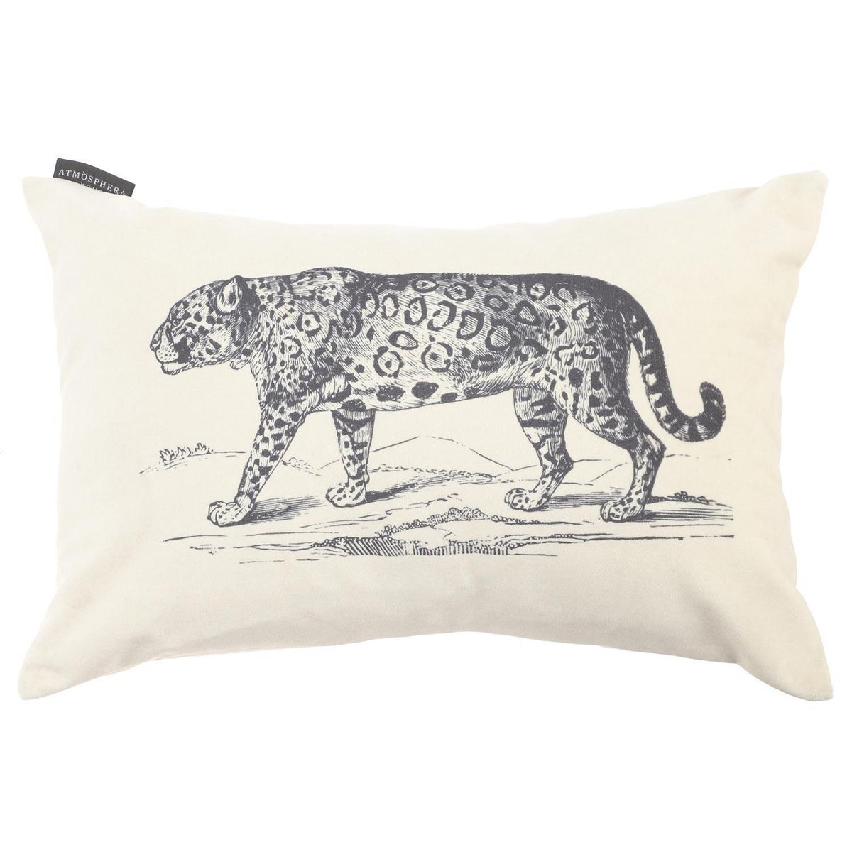 ATMOSPHERA HOME - Cojín Decorativo Tigre Crudo y Negro 50x30 cm