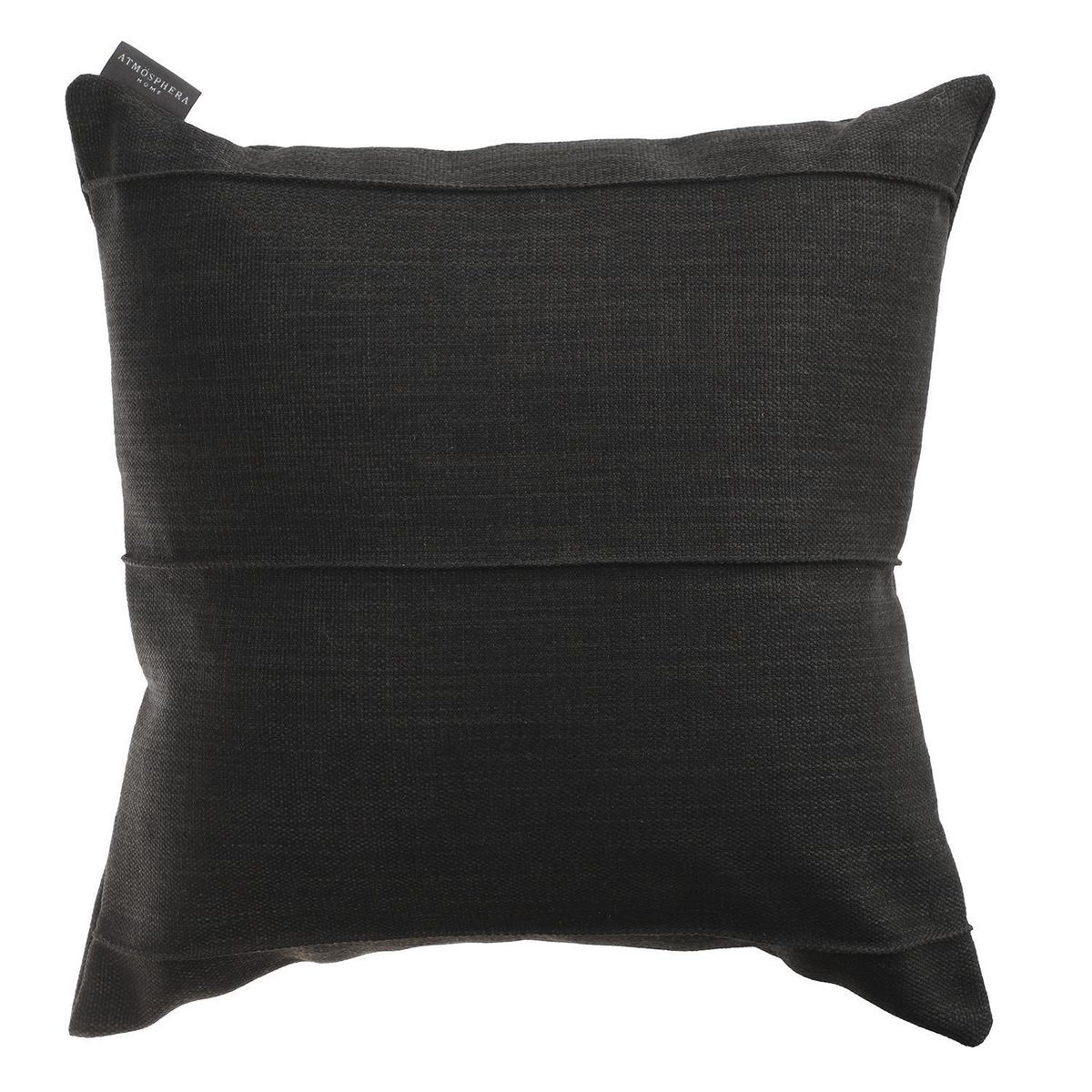 ATMOSPHERA HOME - Cojín Decorativo Alforza Negro 45x45 cm