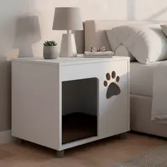 BE DESIGN - Velador Pet con Cojín para Perro 53x54x36 cm Blanco