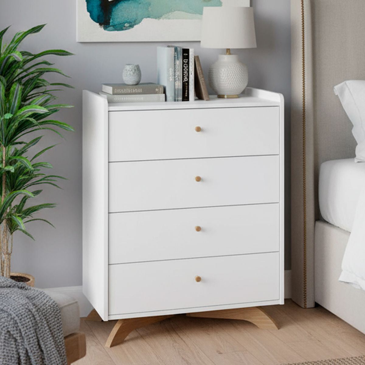 BE DESIGN - Cómoda 4 Cajón(es) Affet 71x91x45 cm Blanco