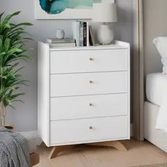 BE DESIGN - Cómoda 4 Cajón(es) Affet 71x91x45 cm Blanco