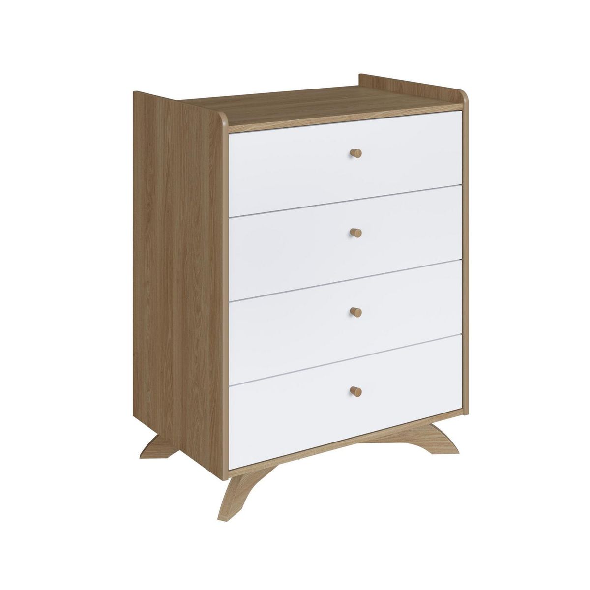 BE DESIGN - Cómoda 4 Cajón(es) Affet 71x91x45 cm Blanco miel