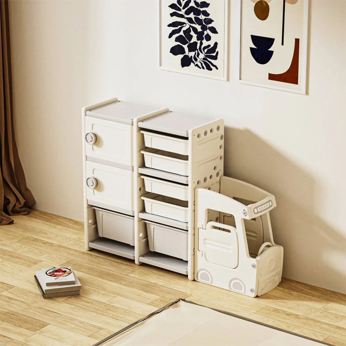 BE DESIGN - Estante Sunny Polipropileno 6 Nivel(es) 128x92x32 cm Blanco