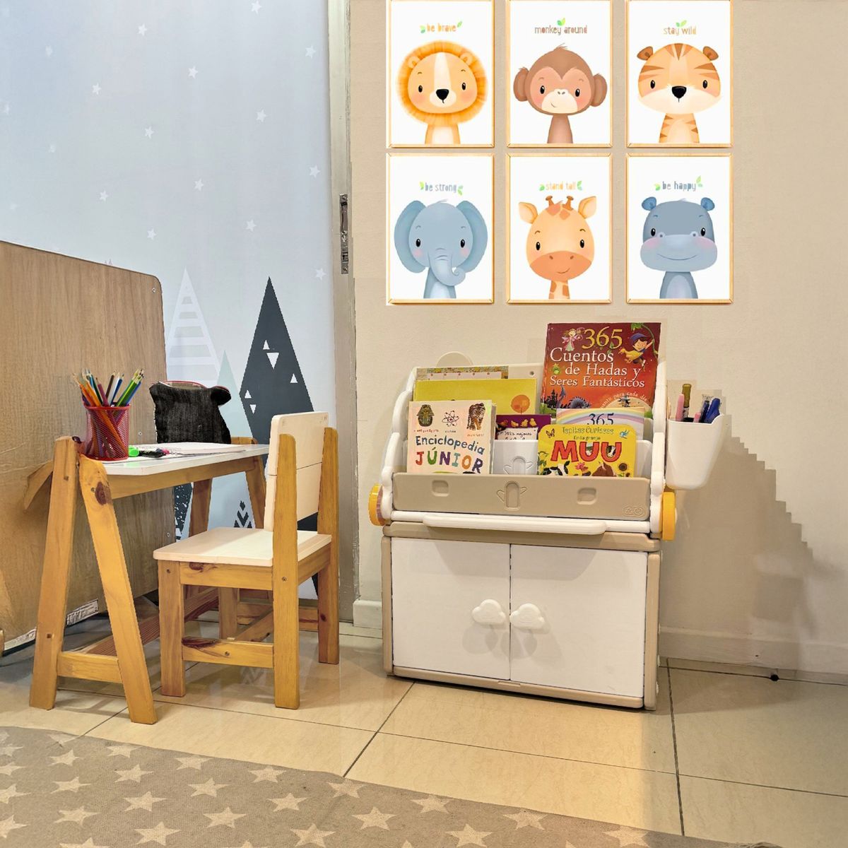 BE DESIGN - Librero Sunny Polipropileno 3 Nivel(es) 60x70x37 cm Blanco