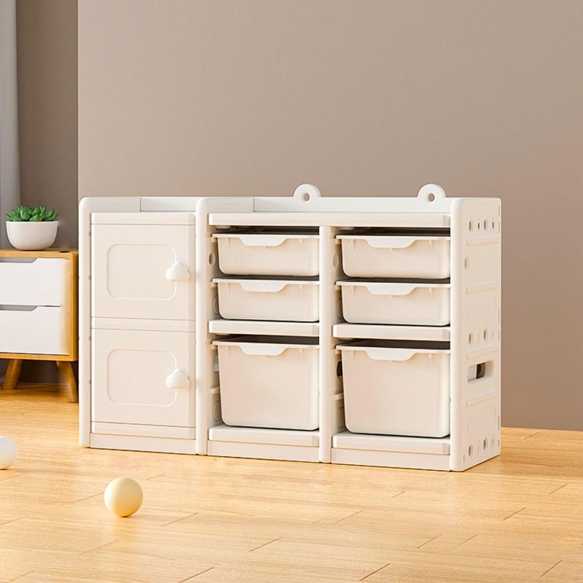 BE DESIGN - Estante Sunny Polipropileno 6 Nivel(es) 108x67x33 cm Blanco