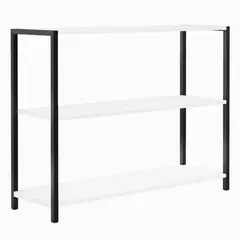 BE DESIGN - Estante New York MDP 3 Nivel(es) 94x72x30 cm Blanco/Negro