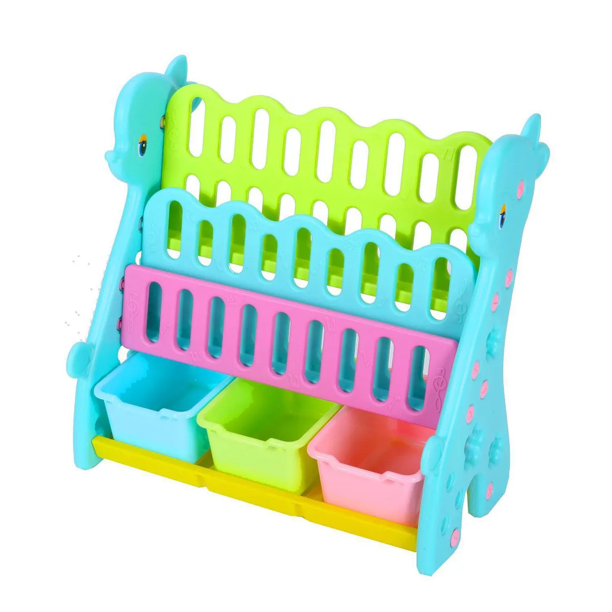 BE DESIGN - Librero Sunny Polipropileno 4 Nivel(es) 65x67x32 cm Celeste