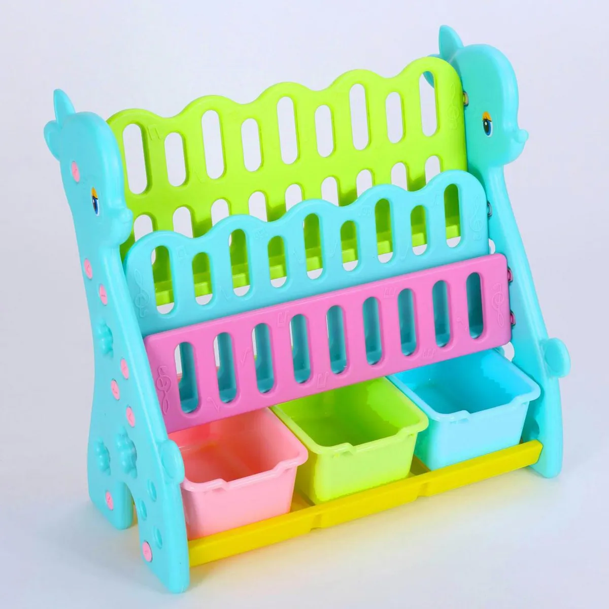 BE DESIGN - Librero Sunny Polipropileno 4 Nivel(es) 65x67x32 cm Celeste