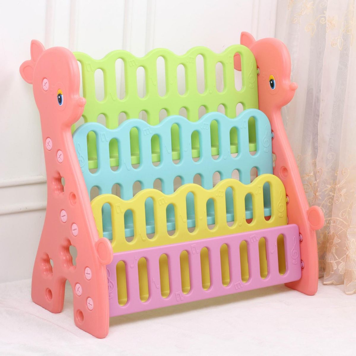 BE DESIGN - Librero Sunny Polipropileno 4 Nivel(es) 65x67x32 cm Rosado