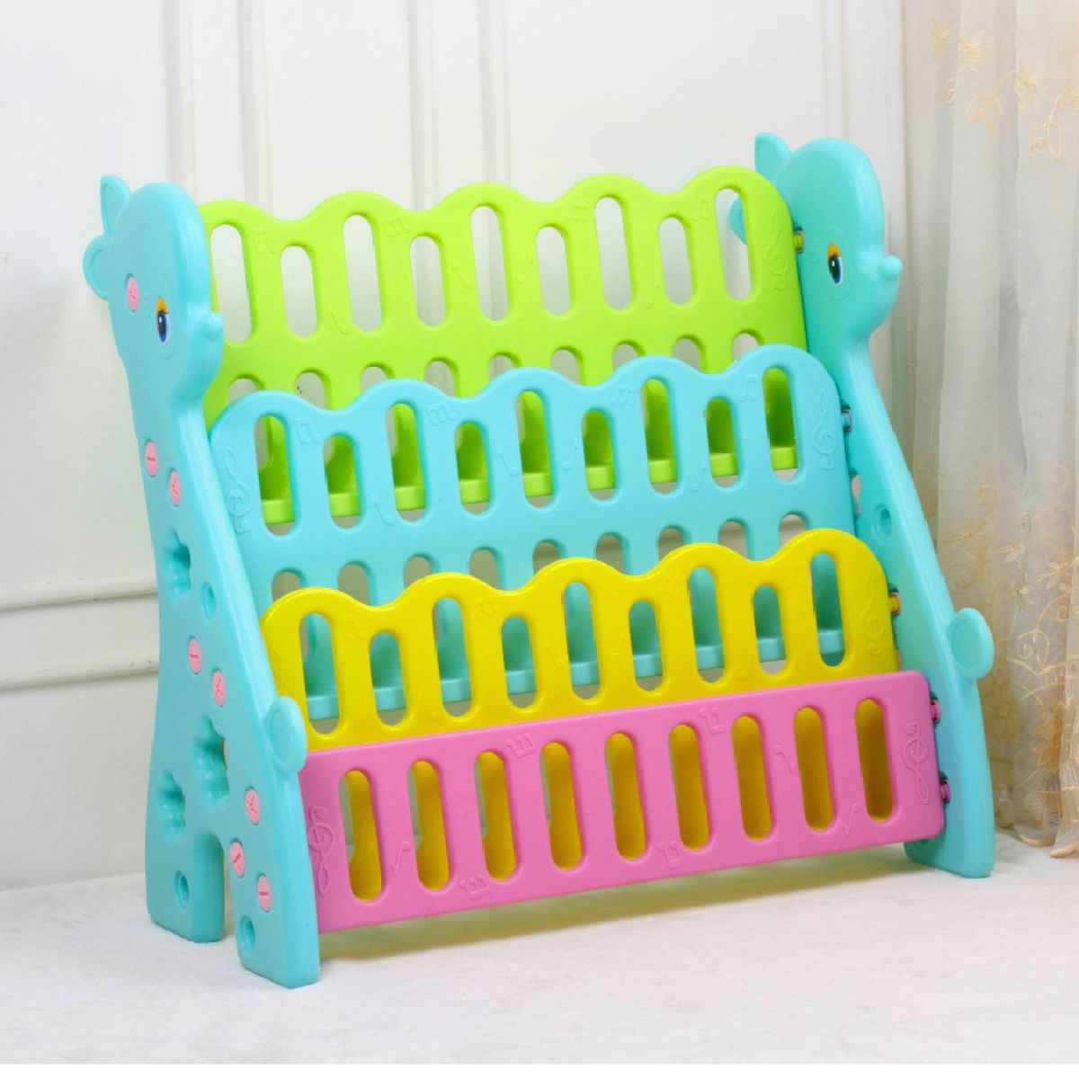 BE DESIGN - Librero Sunny Polipropileno 3 Nivel(es) 65x67x32 cm Celeste