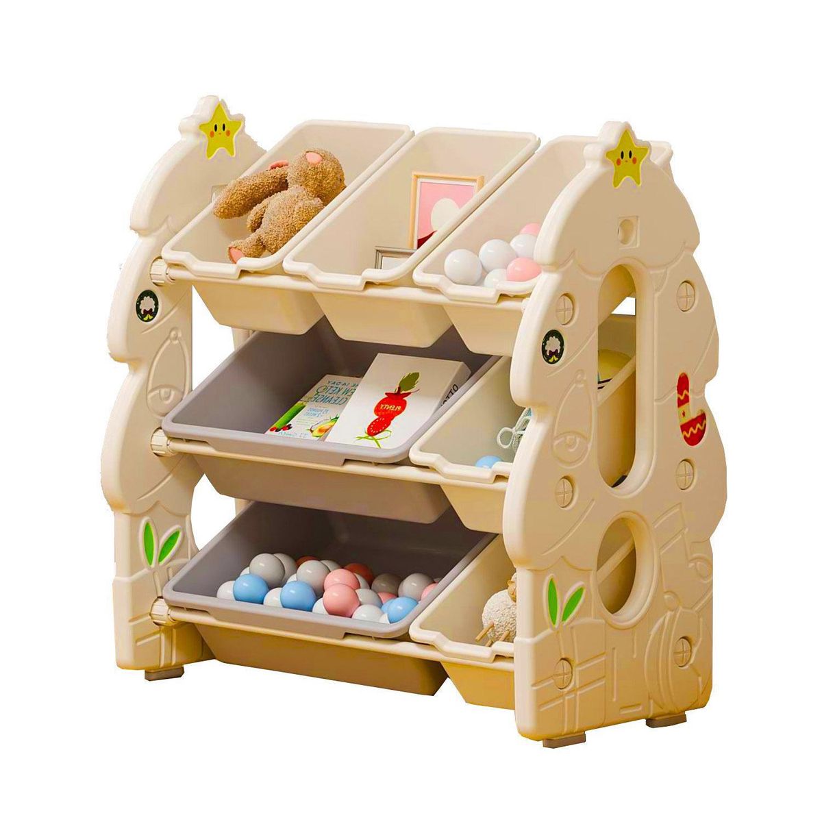 BE DESIGN - Estante Sunny Polipropileno 3 Nivel(es) 65x69x30 cm Blanco