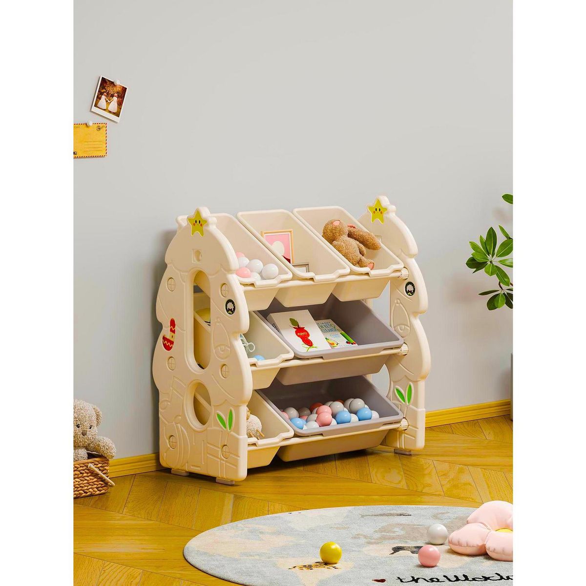 BE DESIGN - Estante Sunny Polipropileno 3 Nivel(es) 65x69x30 cm Blanco