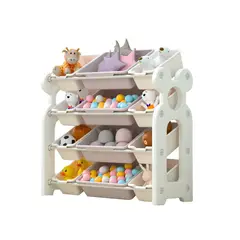 BE DESIGN - Estante Sunny Polipropileno 4 Nivel(es) 86x86x36 cm Blanco