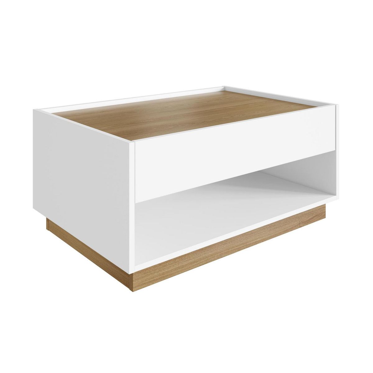 BE DESIGN - Mesa de Centro Bari Blanco/Miel 80x54x40.6 cm