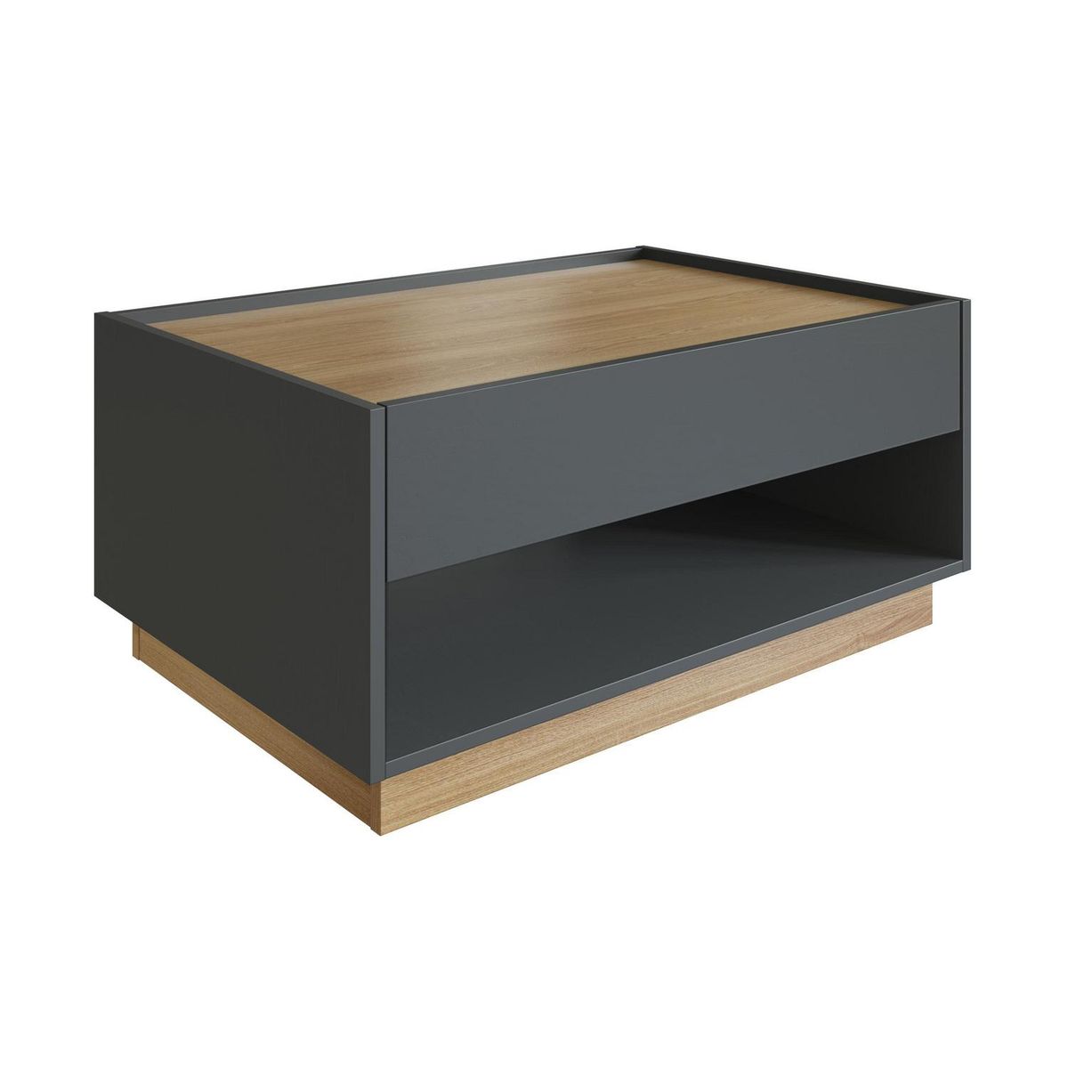 BE DESIGN - Mesa de Centro Bari Grafito/Miel 80x54x40.6 cm