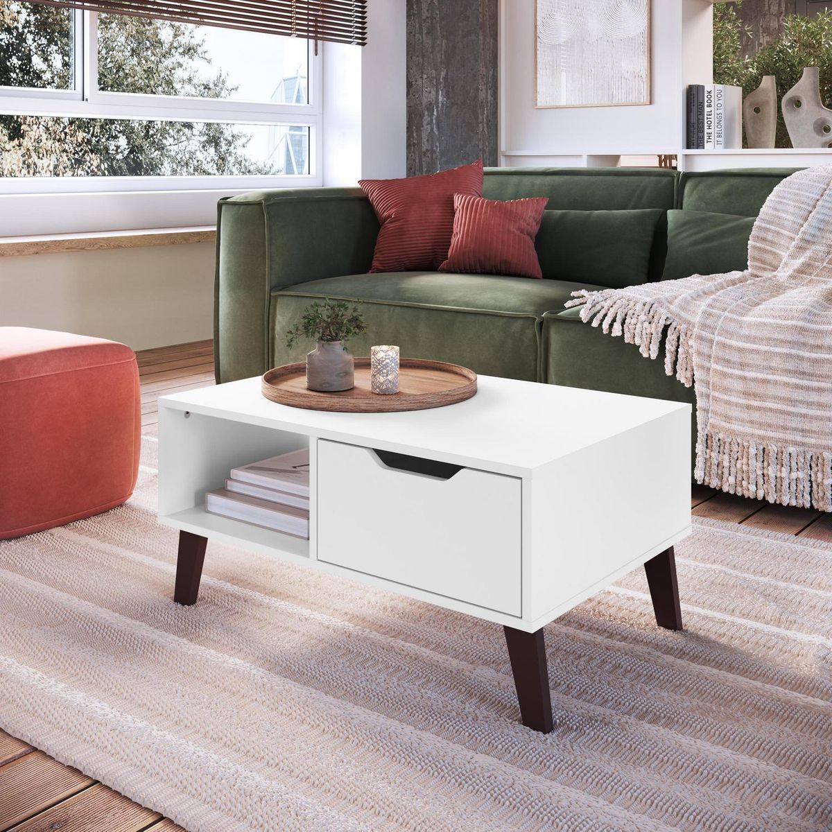 BE DESIGN - Mesa de Centro Rimini Blanco 80x54x39 cm