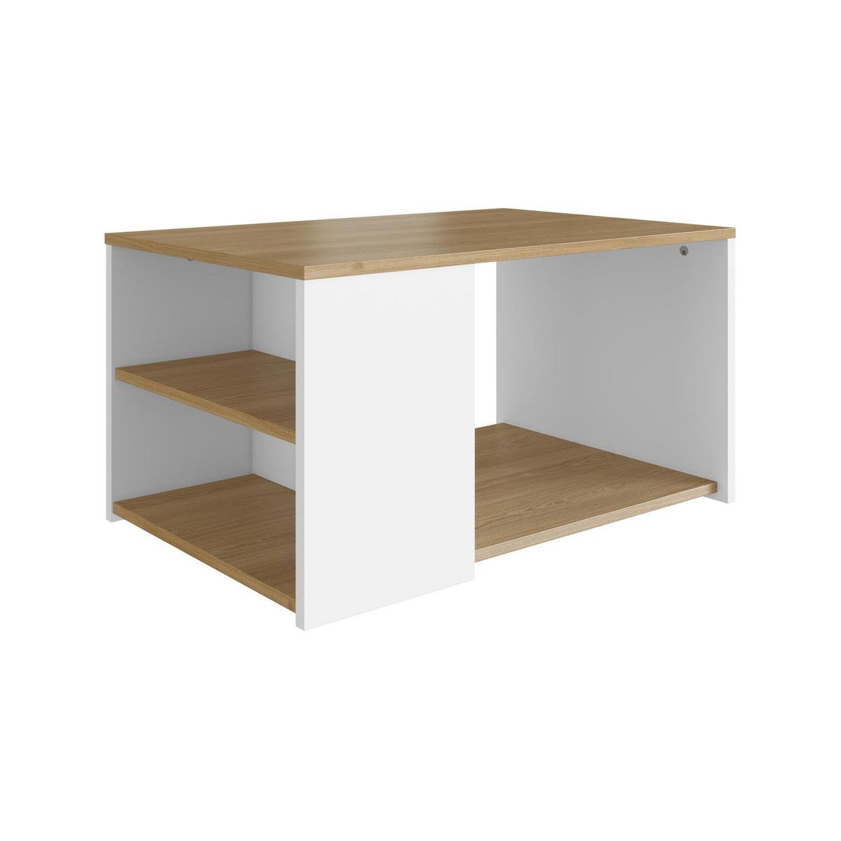 BE DESIGN - Mesa de Centro Foggia Blanco miel 68x45x40 cm