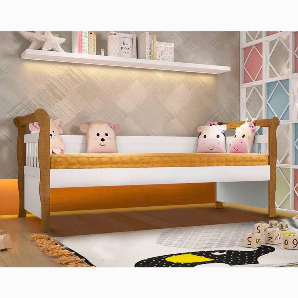 BE DESIGN - Cama Infantil Infantil Cuja Blanco café