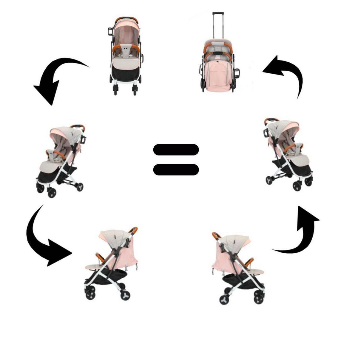 KIDSCOOL - Coche compacto de paseo