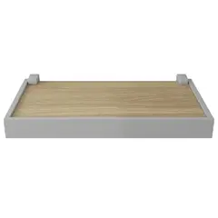 BE DESIGN - Repisa Duetto MDP 1 Nivel(es) 40x4x20 cm Roble/Gris