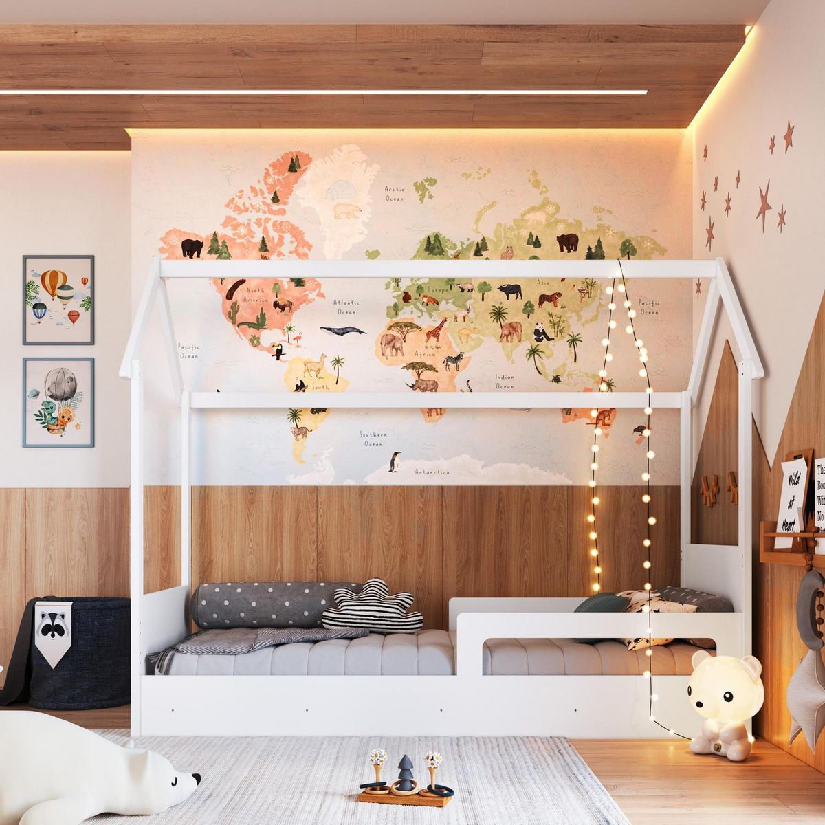 BE DESIGN - Cama Infantil Montessori Blanco