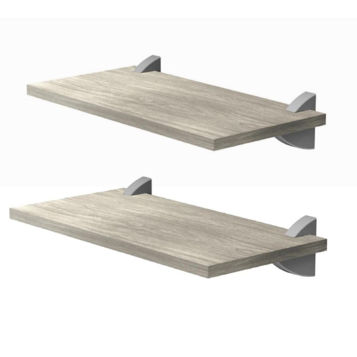 BE DESIGN - Set de Repisas Concept MDP 2 Nivel(es) 40x1.5x20 cm Gris