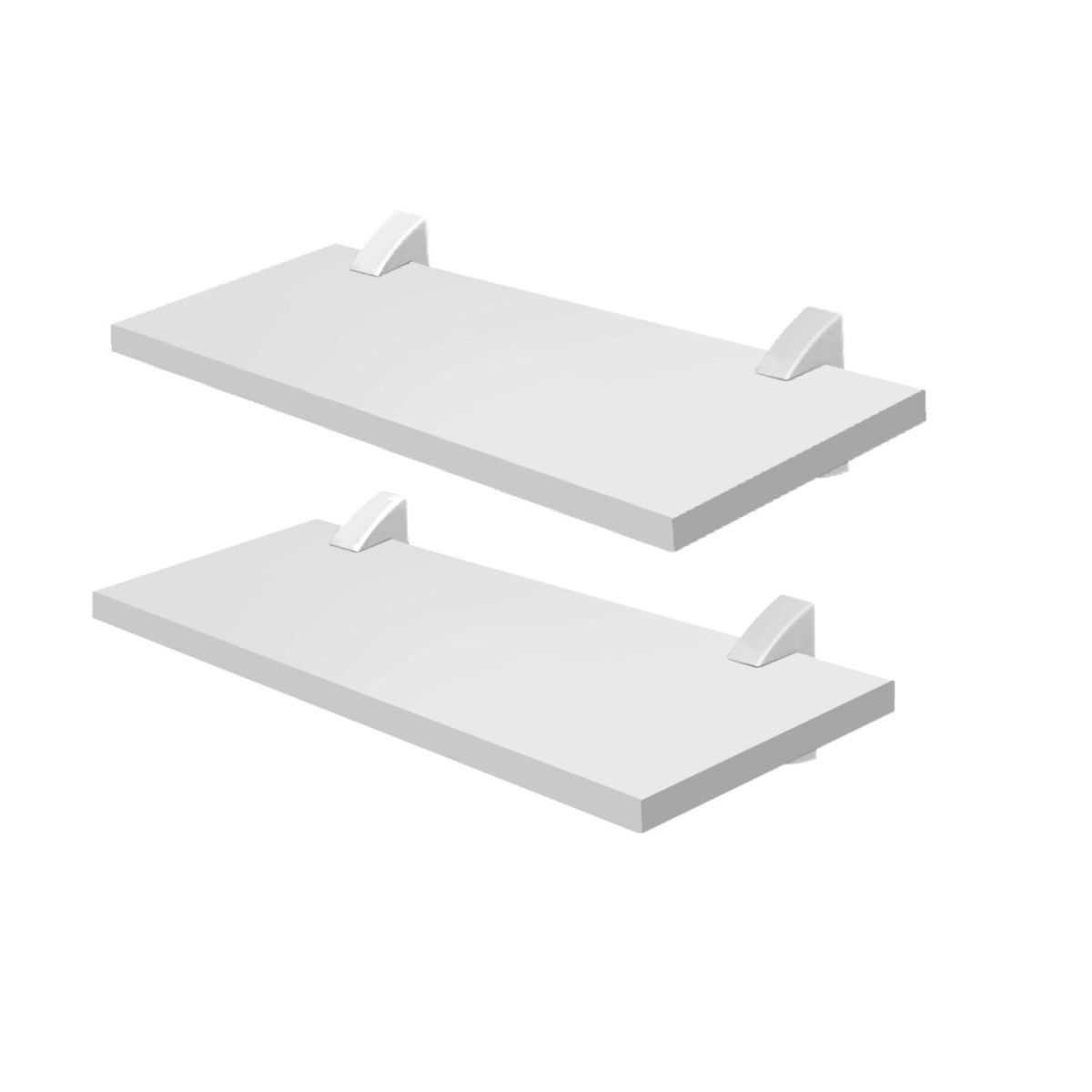 BE DESIGN - Set de Repisas Concept MDP 2 Nivel(es) 40x1.5x20 cm Blanco