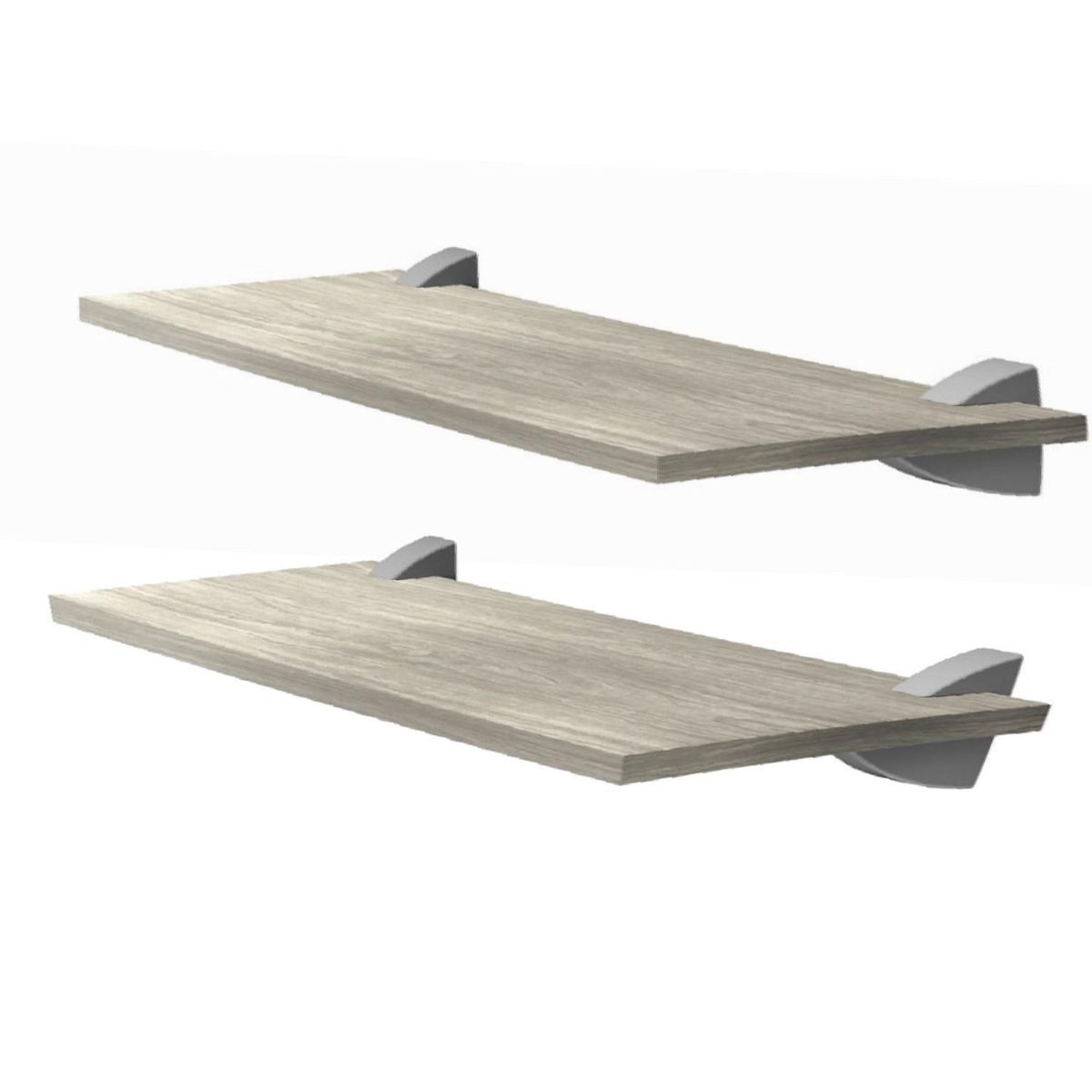BE DESIGN - Set de Repisas Concept MDP 2 Nivel(es) 60x1.5x20 cm Gris