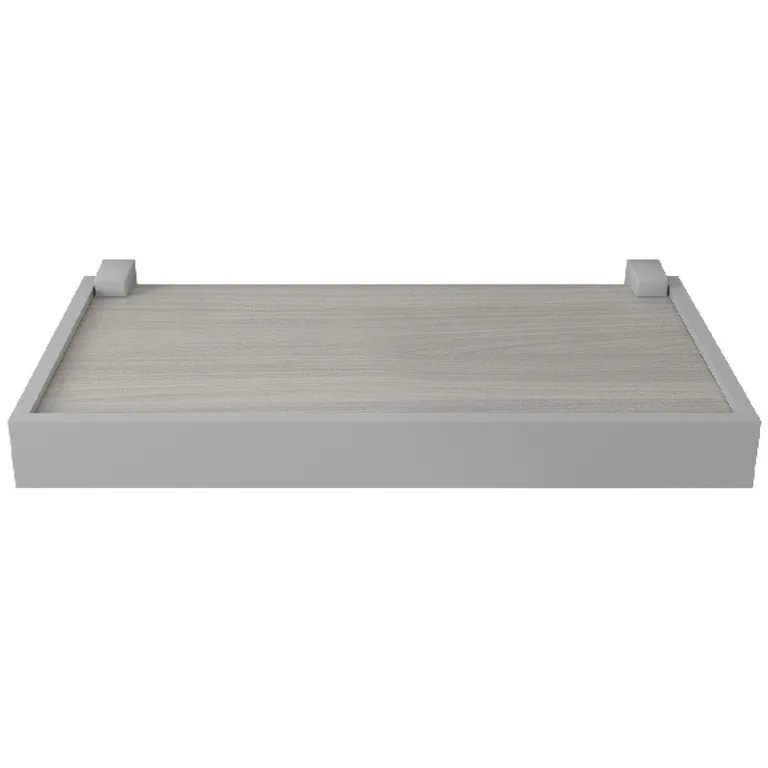 BE DESIGN Repisa Duetto MDP 1 Nivel(es) 40x4x20 cm Gris