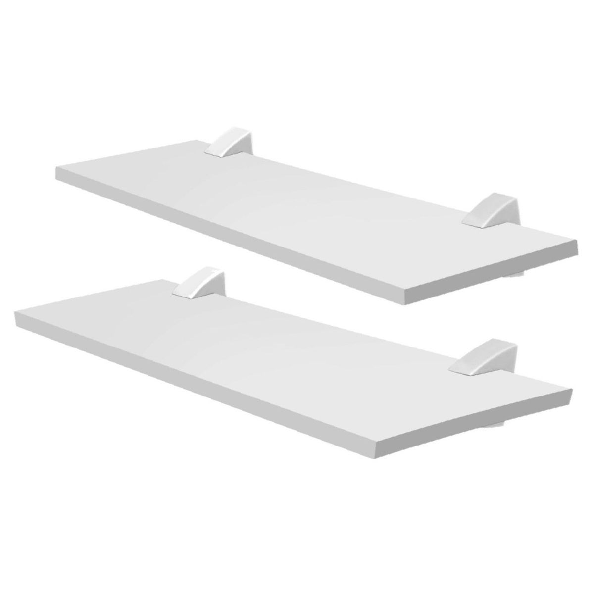 BE DESIGN - Set de Repisas Concept MDP 2 Nivel(es) 60x1.5x20 cm Blanco