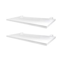 Set de Repisas MDP 2 Nivel(es) 60x1.2x20 cm Blanco