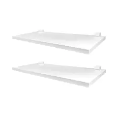BE DESIGN - Set de Repisas MDP 2 Nivel(es) 60x1.2x20 cm Blanco