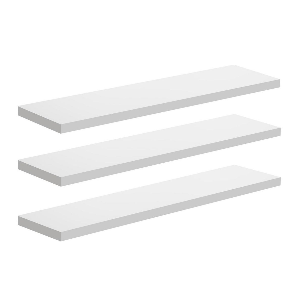 BE DESIGN - Set de Repisas Decorare MDP 3 Nivel(es) 40x1.2x10 cm Blanco