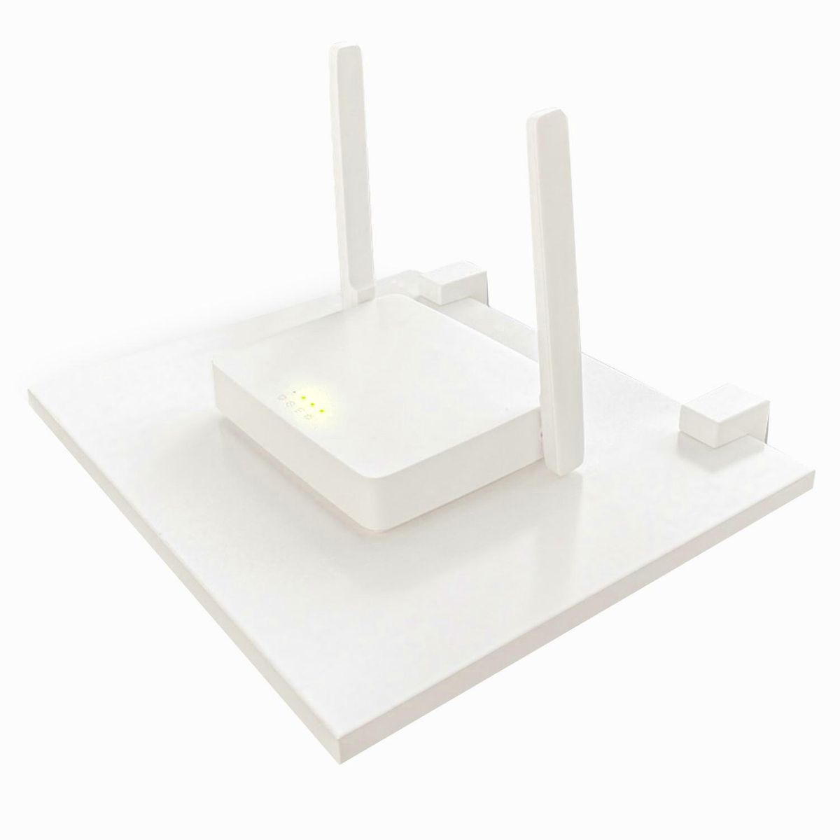 BE DESIGN - Set de Repisas Router MDP 2 Nivel(es) 24x4.5x20 cm Blanco