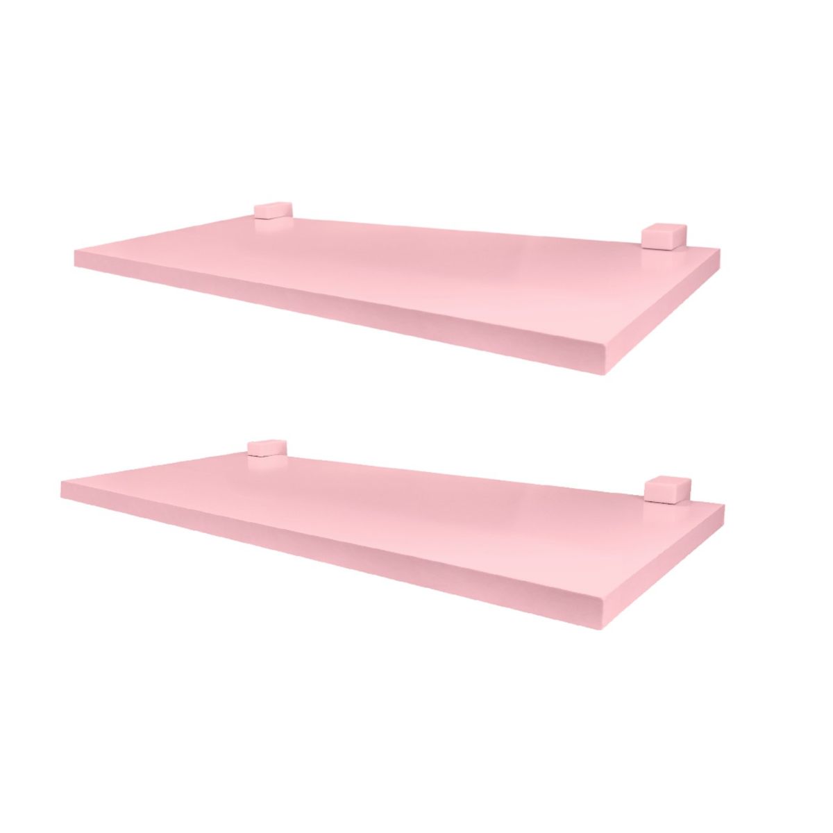BE DESIGN - Set de Repisas MDP 2 Nivel(es) 60x1.2x20 cm Rosado