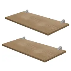 BE DESIGN - Set de Repisas Concept MDP 2 Nivel(es) 60x1.5x20 cm Roble