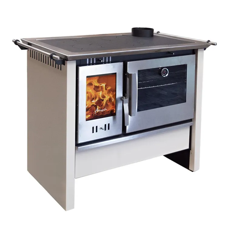 Cocina a Leña 4 Platos Blanco Allegra