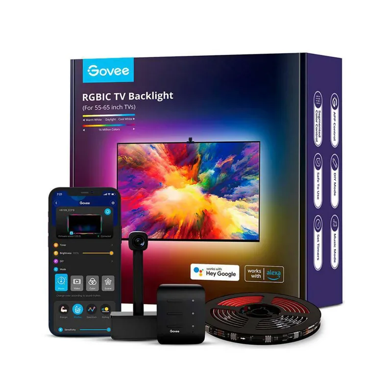 GOVEE - Luces Led Retroiluminación Dreamview T1 55-65" Govee 36 W Led integrado 400 lm Luz Multicolor
