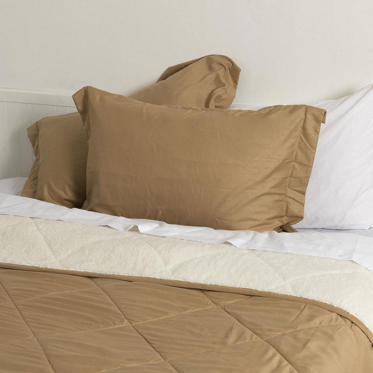 MASHINI - Plumón 2 plazas Liso Camel 